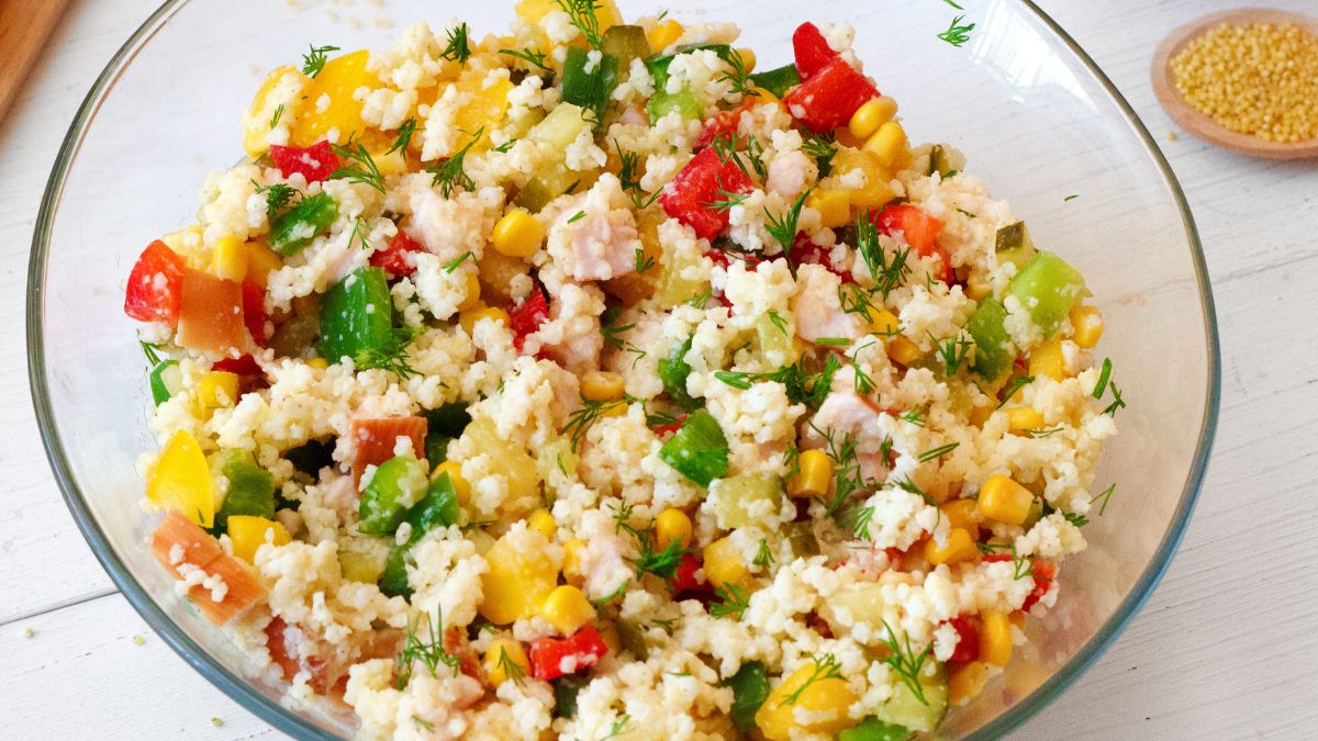 Sałatka z kaszą jaglaną