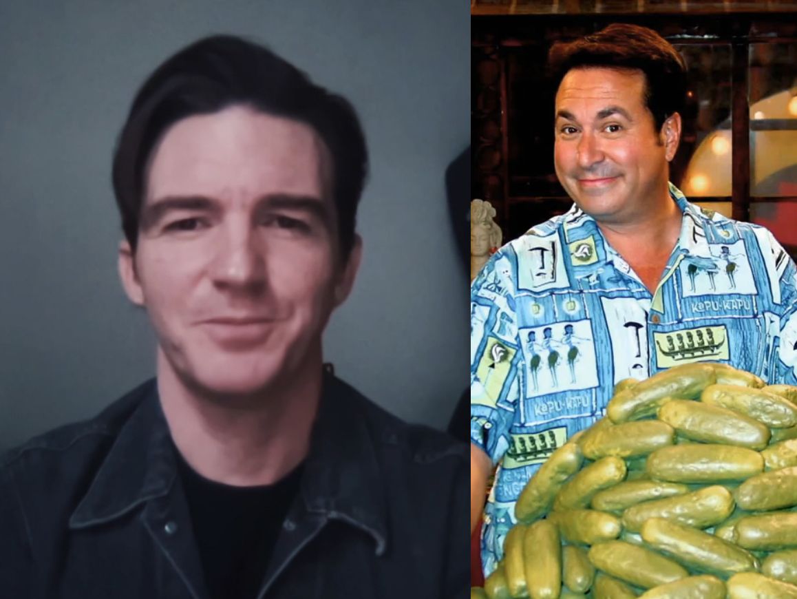 Drake Bell (po lewej) opowiedział o molestowaniu przez Briana Pecka zwanego w programie "Korniszonem"