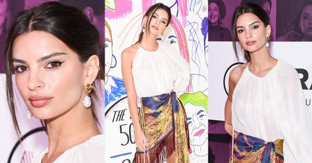 Pomysłowa Emily Ratajkowski zrobiła sobie spódnicę z szalika