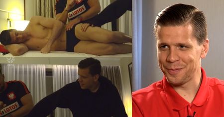 Szczęsny o klepaniu uda półnagiego Lewandowskiego: "To ważne klepnięcie. Ta noga strzeli bramkę!"