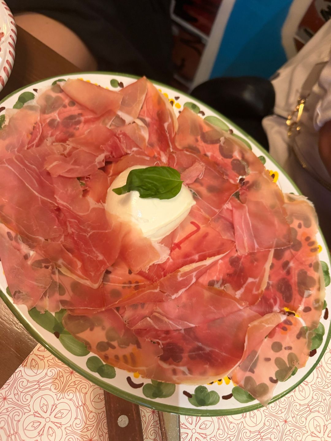 Talerz prosciutto z mozzarellą