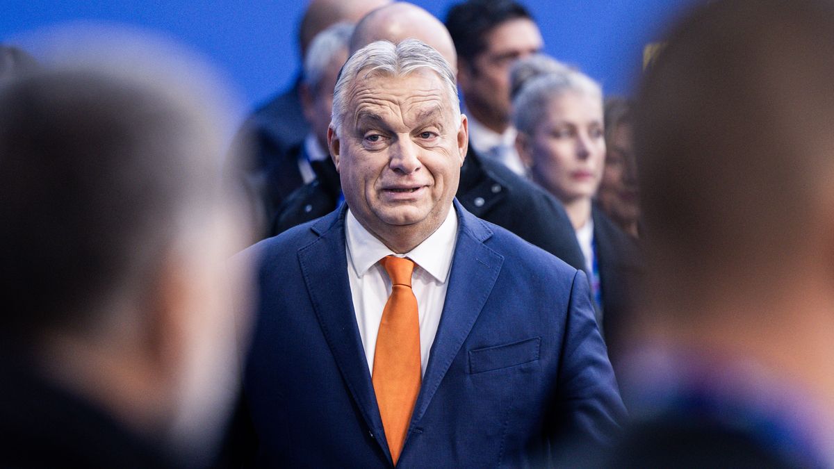 Viktor Orban, Hungary's prime minister, at a European Union summit in Budapest, Hungary, on Friday, Nov. 8, 2024. Prime Minister Viktor Orban kicked off Hungary's six-month EU presidency in July with uncoordinated diplomatic freelancing, which included a meeting with Russian President Vladimir Putin. Photographer: Akos Stiller/Bloomberg via Getty Images