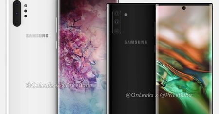 Galaxy Note 10 i Galaxy Note 10 Pro na renderach