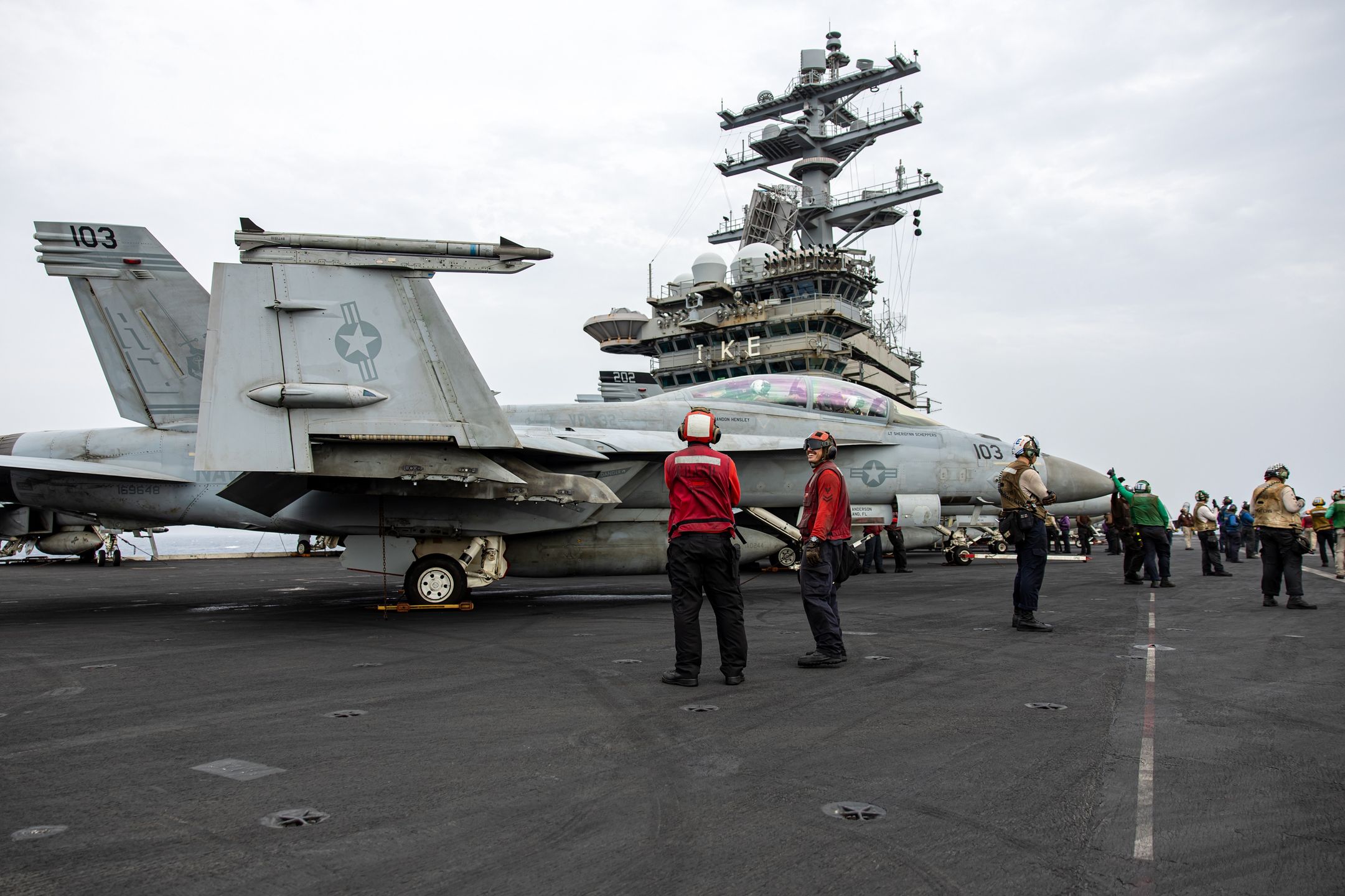 USS Eisenhower Operations In the Red Sea
Bloomberg
Military, Jet, Airplane, Crew Members, Airplanes, Plane, Ships, Red Sea, Jets, Aeroplane, Aircraft Carrier, Middle East, Airlines, EMEA, Transportation and Logistics, War, Military Actions, Marine Transport, Conflict, Politics, Government, Conflict, Politics, Military, Government