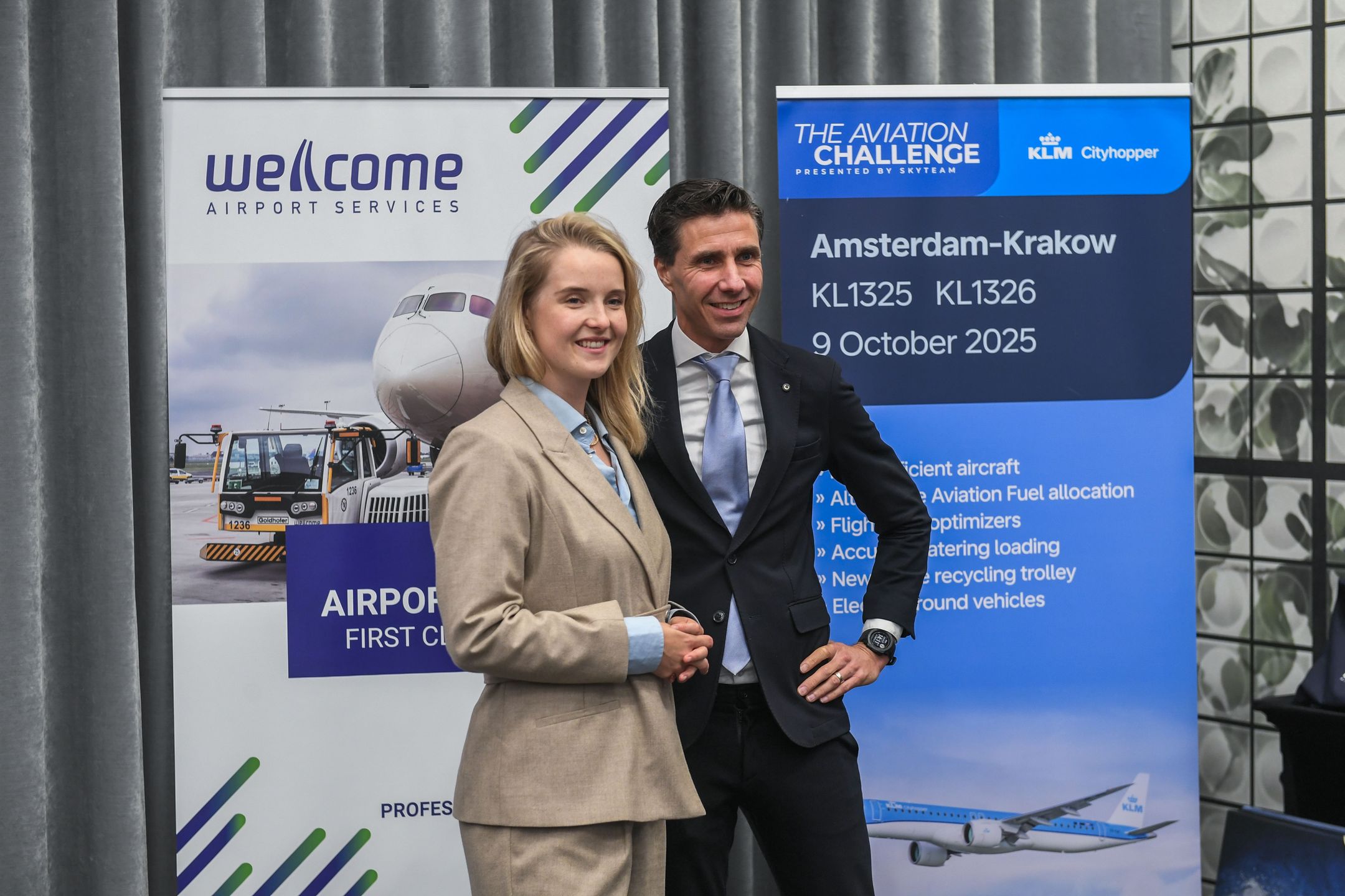 Luce van Kempen i Wim Veehof z KLM Cityhopper