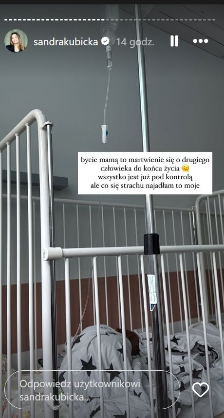 Sandra Kubicka o pobycie syna w szpitalu