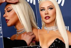 Christina Aguilera od stóp do głów w cekinach. Ale i tak wszyscy patrzyli na jej dekolt