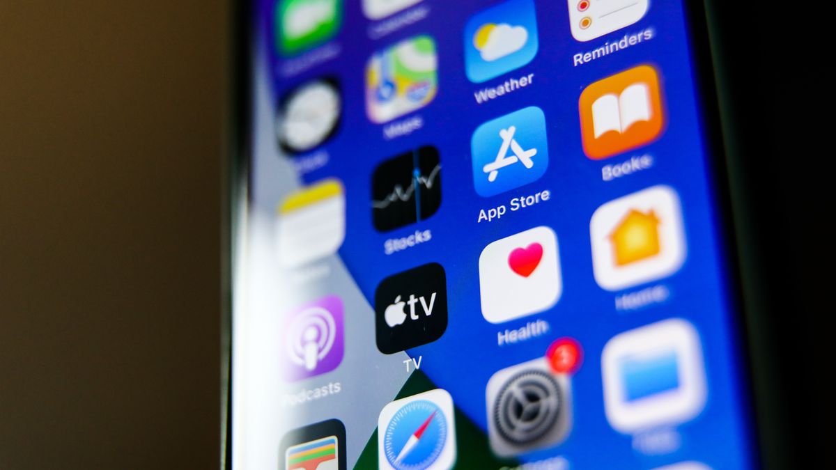 Icons displayed on iPhone screen are seen in this illustration photo taken in Krakow, Poland on April 13, 2022. (Photo Illustration by Jakub Porzycki/NurPhoto via Getty Images)