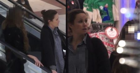 Monika Mrozowska z dziećmi na świątecznych zakupach