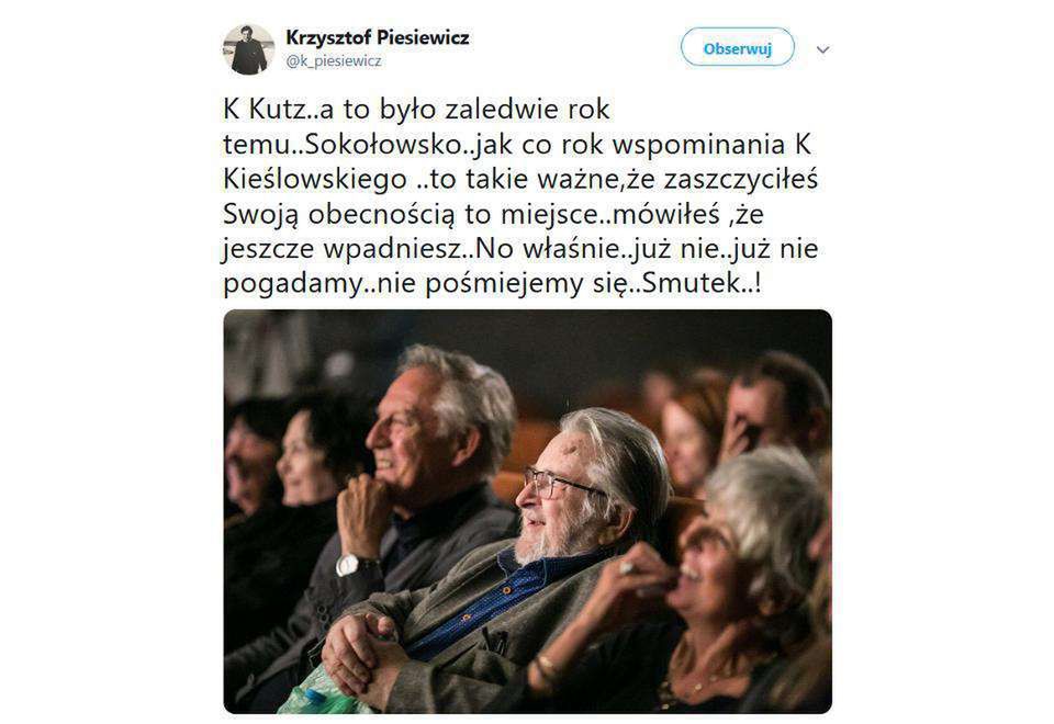 Krzysztof Piesiewicz opłakuje Kazimierza Kutza