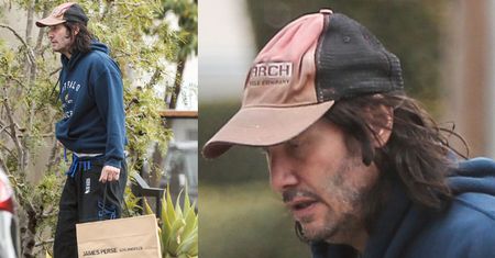 Zaniedbany Keanu Reeves przemierza ulice Kalifornii z torbą z luksusowego butiku (FOTO)