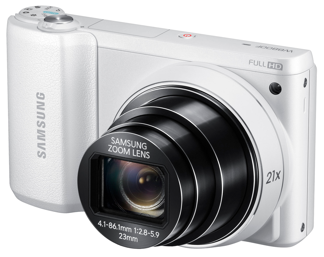 Samsung WB800F posiada slot na karty pamięci Secure Digital