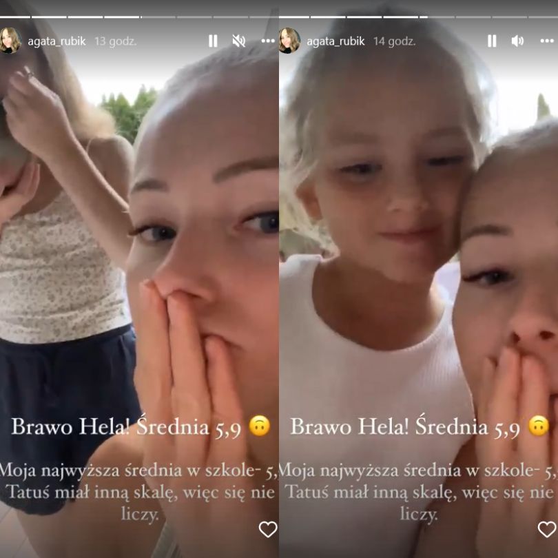 Agata Rubik chwali się świadectwami córek