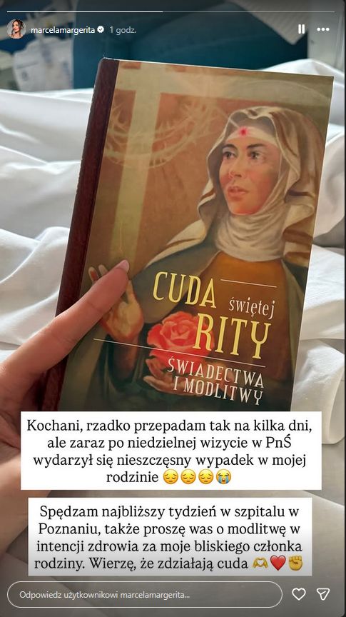 Smutny wpis Marceli Leszczak