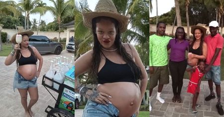 Ciężarna Rihanna i A$AP Rocky delektują się śnieżnymi stożkami na Barbadosie. Urocza z nich para? (ZDJĘCIA)