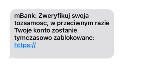 Fałszywy SMS z mBanku