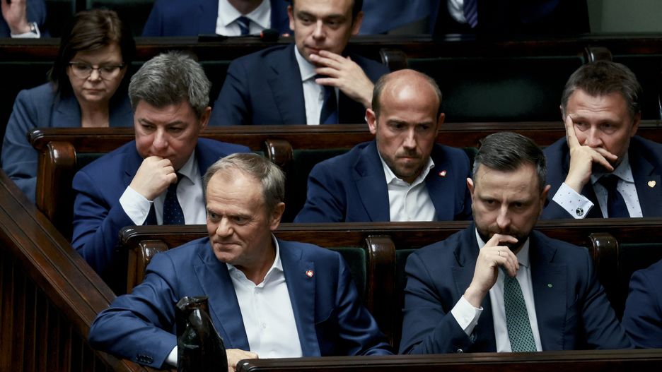 11. posiedzenie Sejmu
Warszawa 08.05.2024 Poslowie podczas 11. posiedzenia Sejmu X kadencji. n/z Donald Tusk, Jan Grabiec, Wladyslaw Kosiniak Kamysz, Borys Budka, Marcin Kierwinski,Image: 871253863, License: Rights-managed, Restrictions: , Model Release: no, Credit line: Jacek Szydlowski / Forum
Jacek Szydlowski / Forum
11, Borys Budka, Donald Tusk, Jan Grabiec, Lawy rzadowe, Marcin Kierwinski, politycy, polityka, portret, posiedzenie, rzad, Sejm, Sejmowe, Wladyslaw Kosiniak Kamysz, X