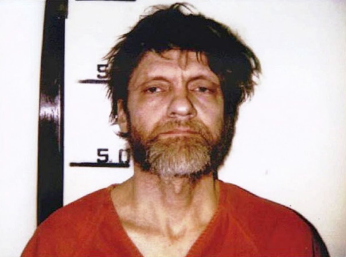 Theodore Kaczynski w 1996 roku, po aresztowaniu