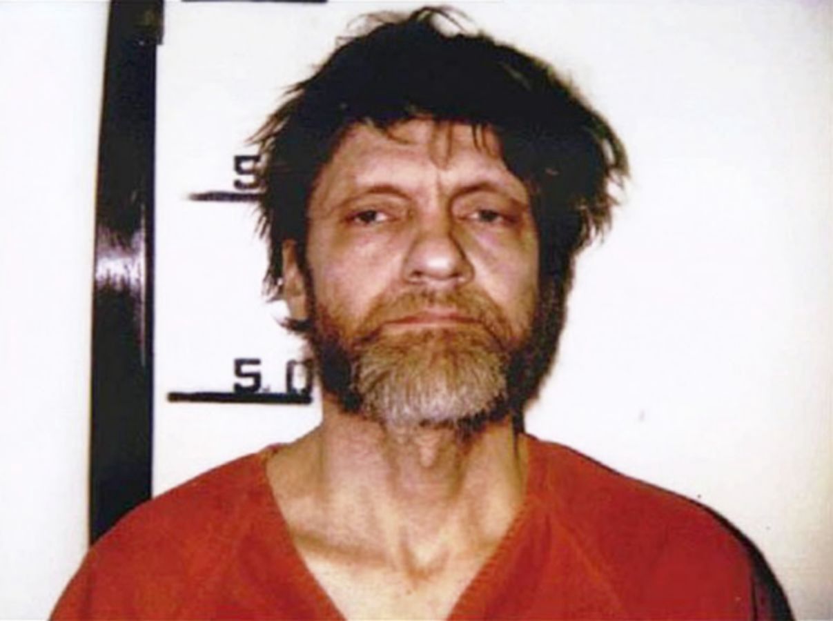 Theodore Kaczynski w 1996 roku, po aresztowaniu