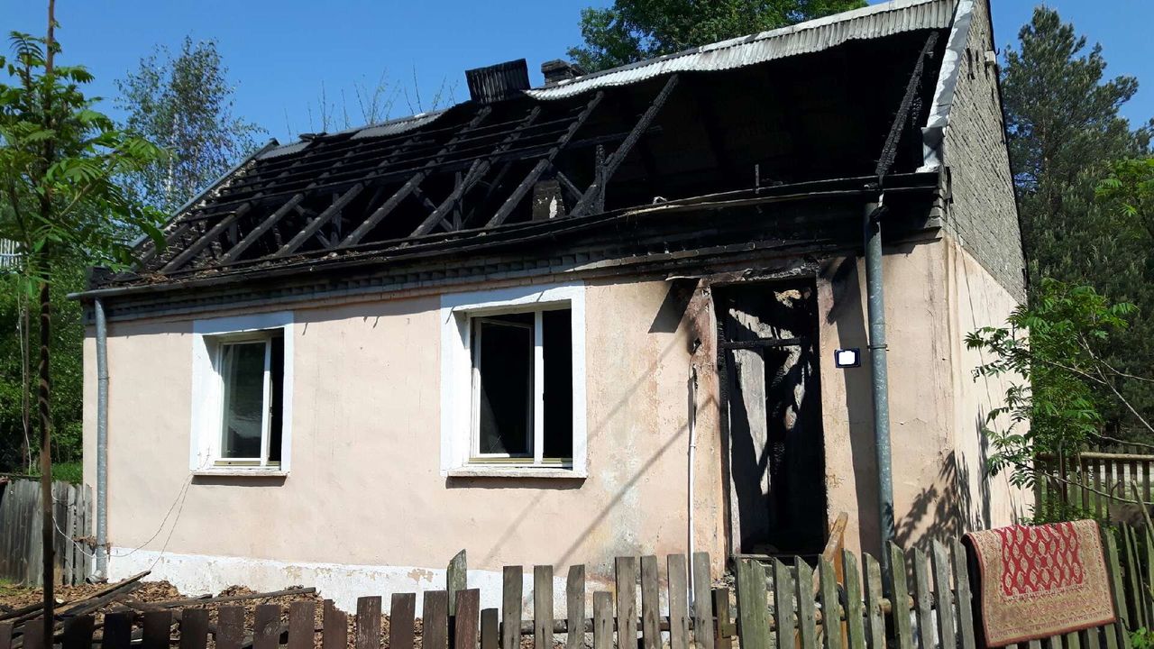 Pożar budynku w miejscowości Janik