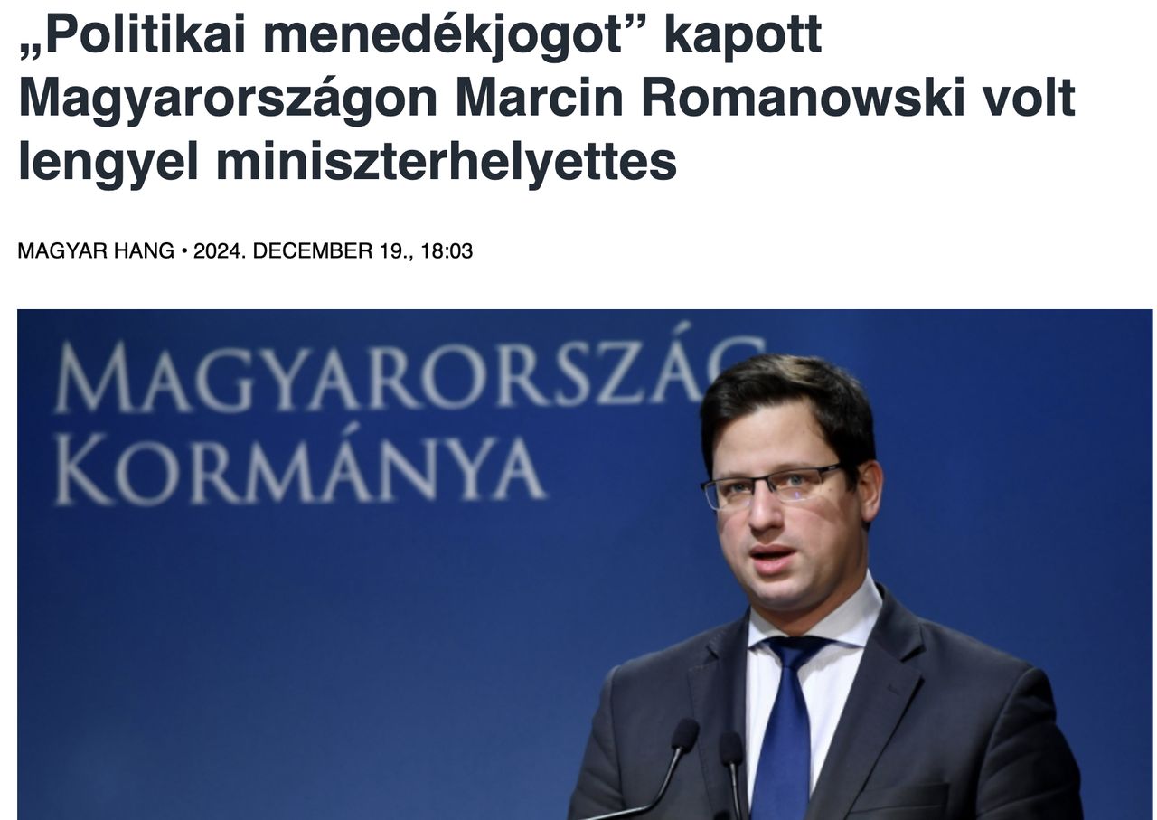 Węgierskie media szeroko komentują sprawę Romanowskiego