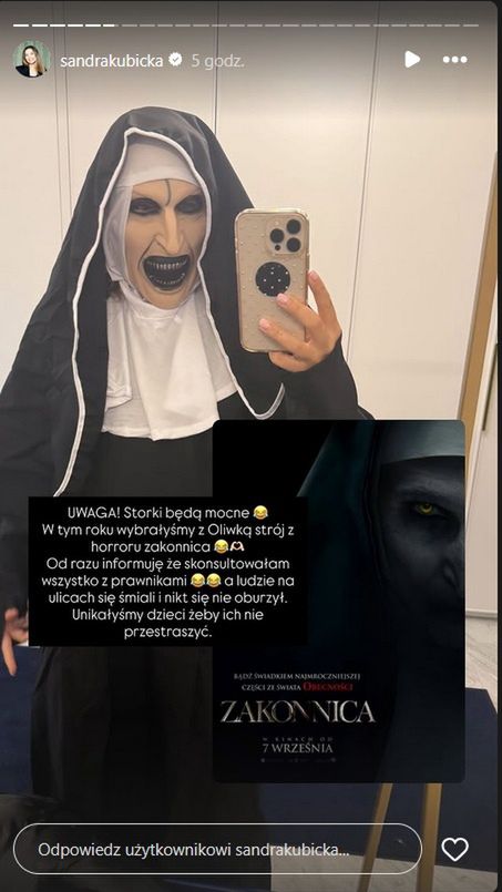 Sandra Kubicka pokazała przebranie na Halloween 
