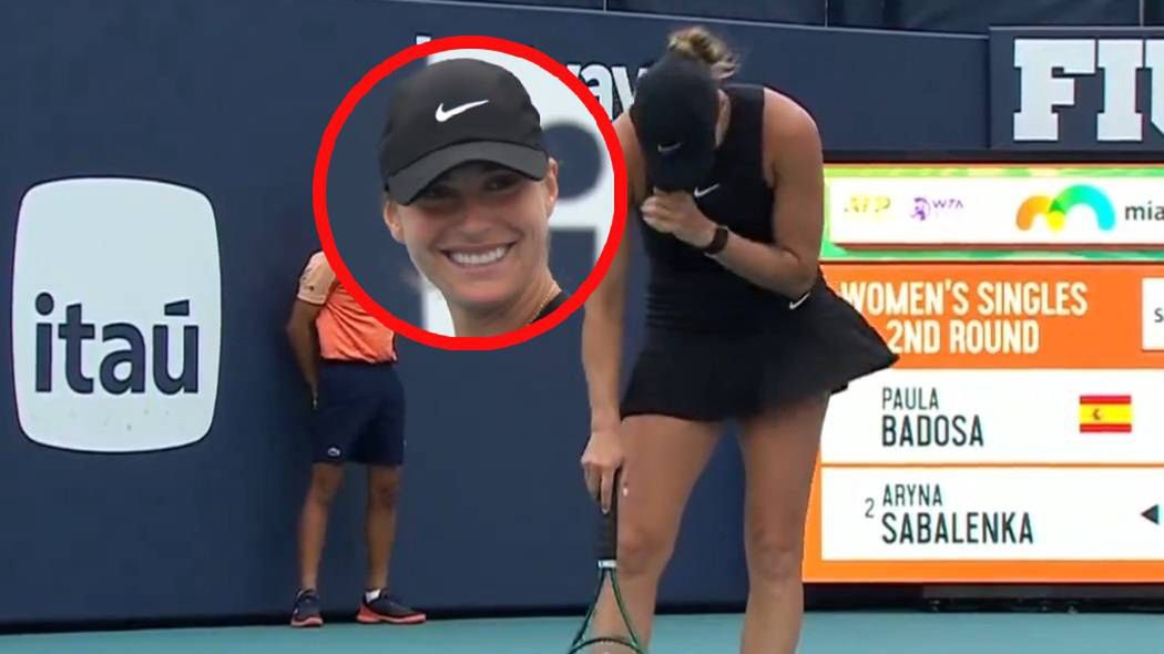 Na zdjęciu: reakcja Aryny Sabalenki