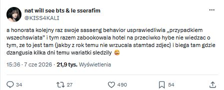 Fani oskarżają Honoratę Skarbek o stalking K-popowych idoli