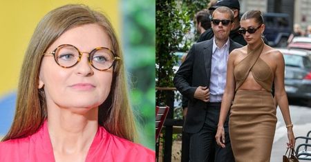 Irena Kamińska-Radomska MIAŻDŻY stylizację Hailey Bieber ze spotkania z Macronem: "Przesadziła. Gołe ciało do pasa z przysłoniętym biustem"