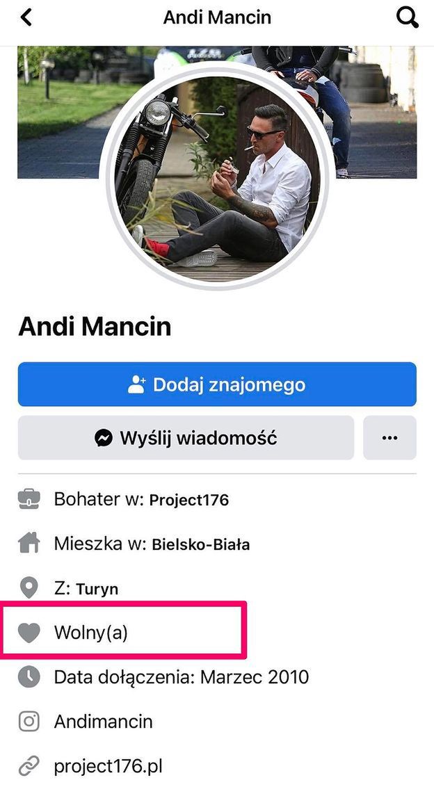Posty Andiego Mancina z Facebooka