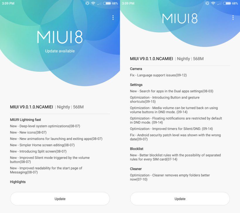 MIUI 9 na globalnym wariancie Xiaomi Mi 6