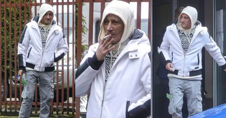 Posępny Michał Wiśniewski nerwowo zaciąga się papierosem po wyjściu z budynku prokuratury (ZDJĘCIA)