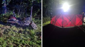 Mazowieckie: Motocykl zderzył się z łosiem. Pasażerka zginęła na miejscu