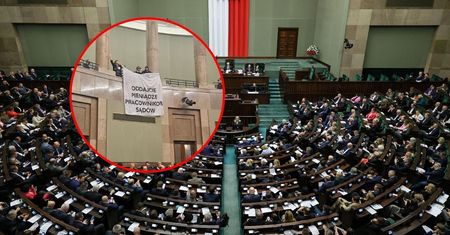 Napięcie na sejmowej galerii. Straż wyprowadziła aktywistkę