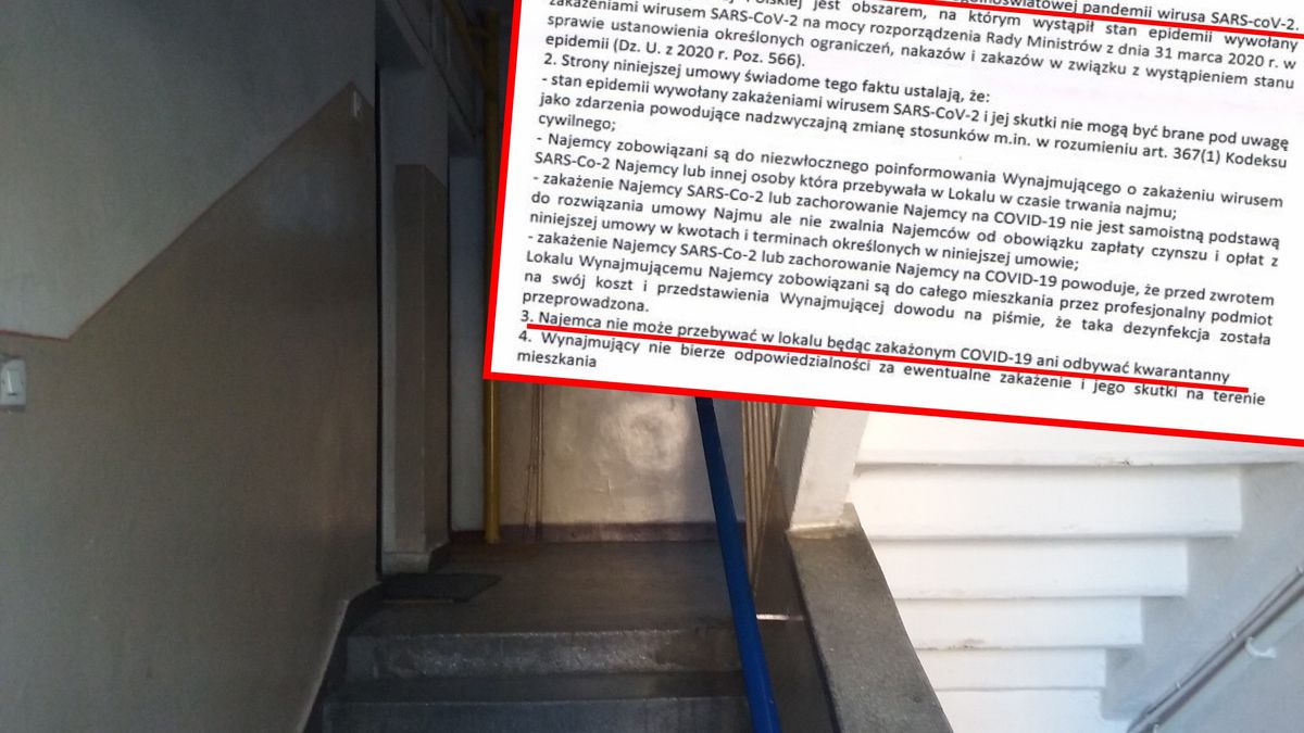 Właściciel mieszkania wyrzucił lokatorów, bo ci mieli rozpocząć kwarantannę w jego mieszkaniu