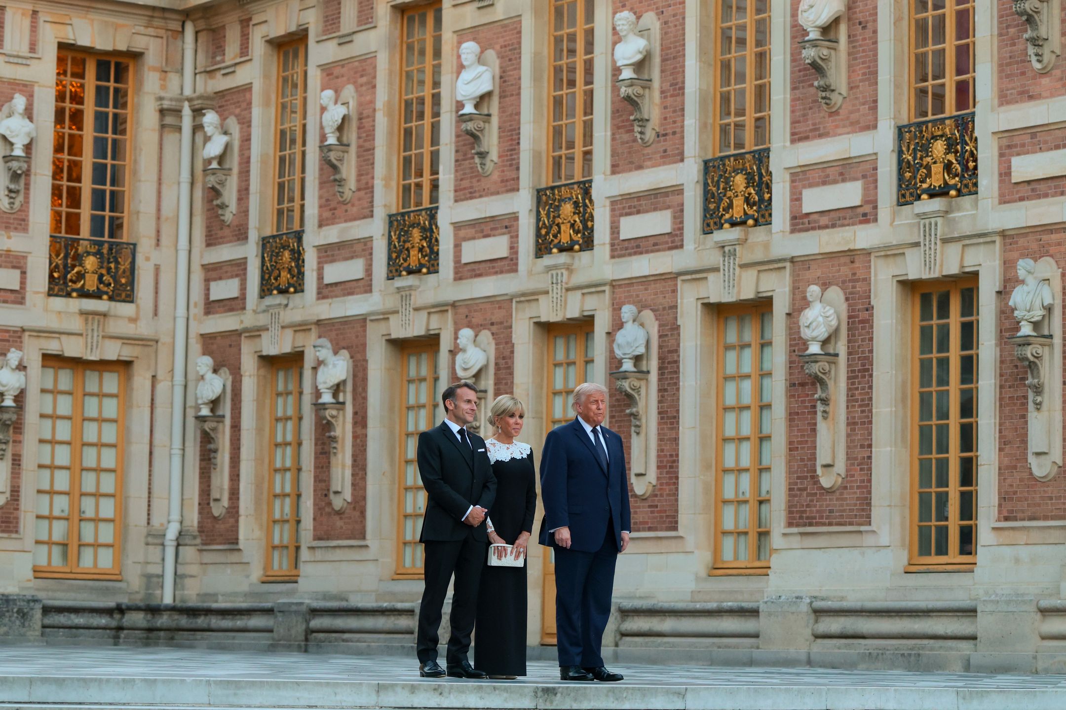 Emmanuel i Brigitte Macron, Donald Trump