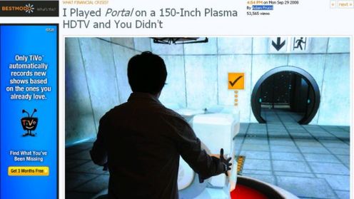 Portal, Call Of Duty 4 i Gran Turismo na 150 calach 1