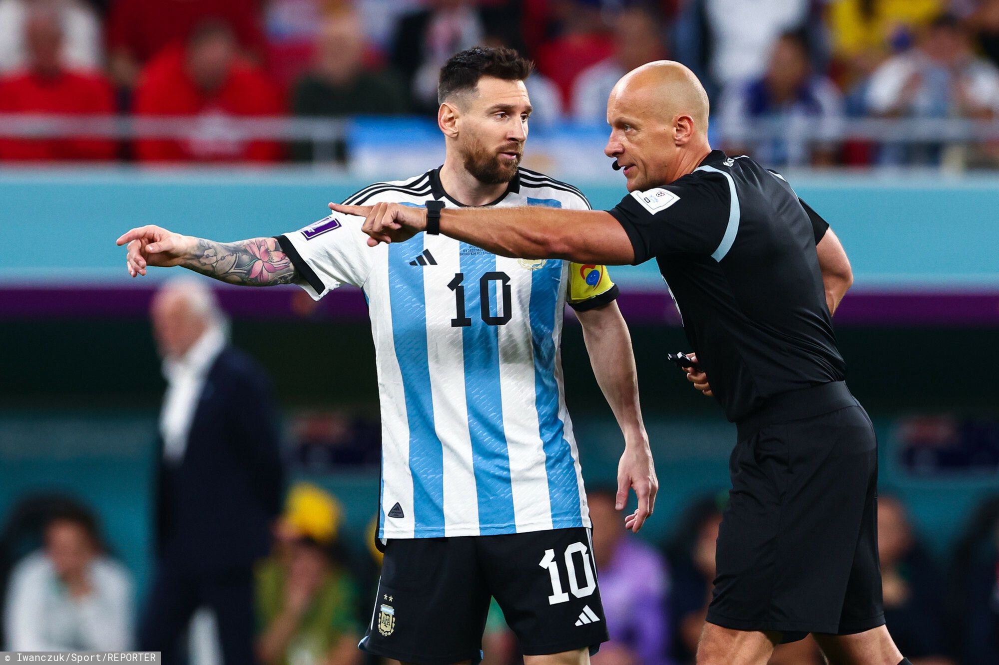 Szymon Marciniak i Lionel Messi
