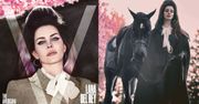 Rozmarzona Lana Del Rey pozuje z koniem