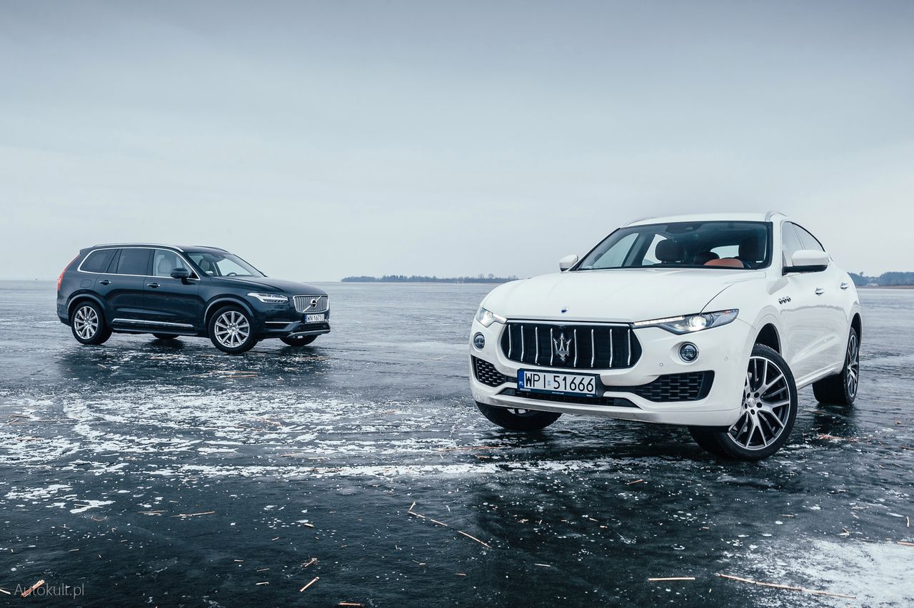 Maserati Levante S kontra Volvo XC90 T8 – Super-SUV-y na zamarzniętym Jeziorze Śniardwy