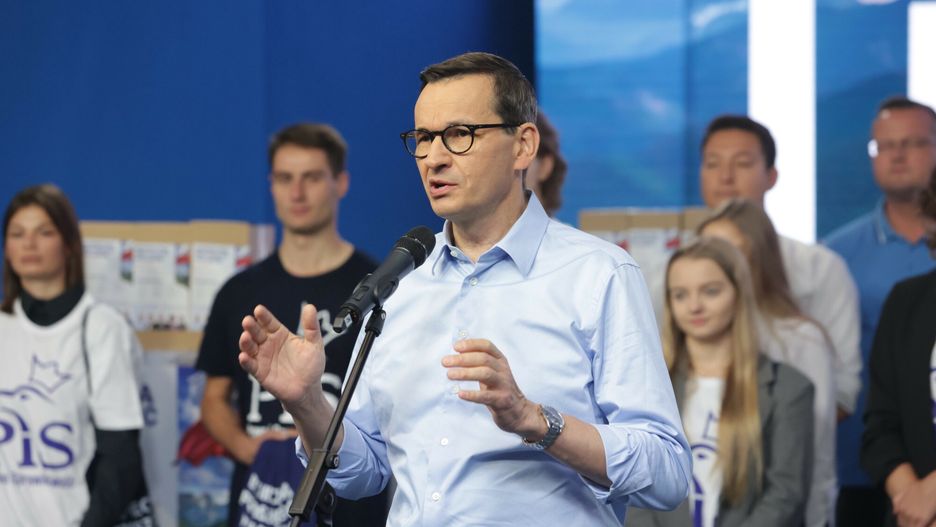 Premier wyrusza w przedwyborcz? podr�? po Polsce
20.09.2023 Warszawa, Konferencja premiera Mateusza Morawieckiego dot. akcji 10 milionow ulotek, Fot. Tomasz Jastrzebowski/REPORTER
N/z Mateusz Morawiecki
Tomasz Jastrzebowski/REPORTER