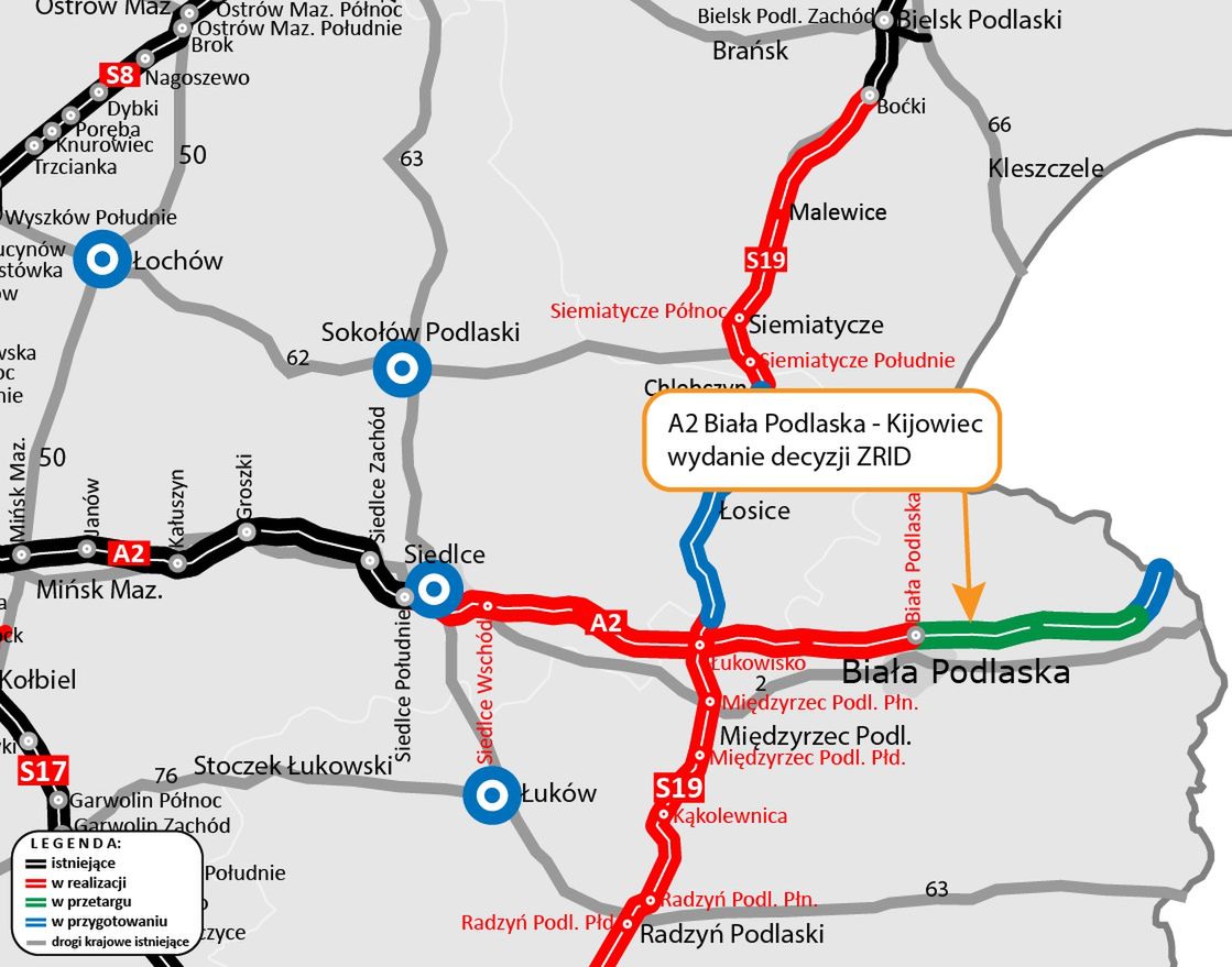 Zielone światło dla kolejnego odcinka autostrady A2 w województwie lubelskim