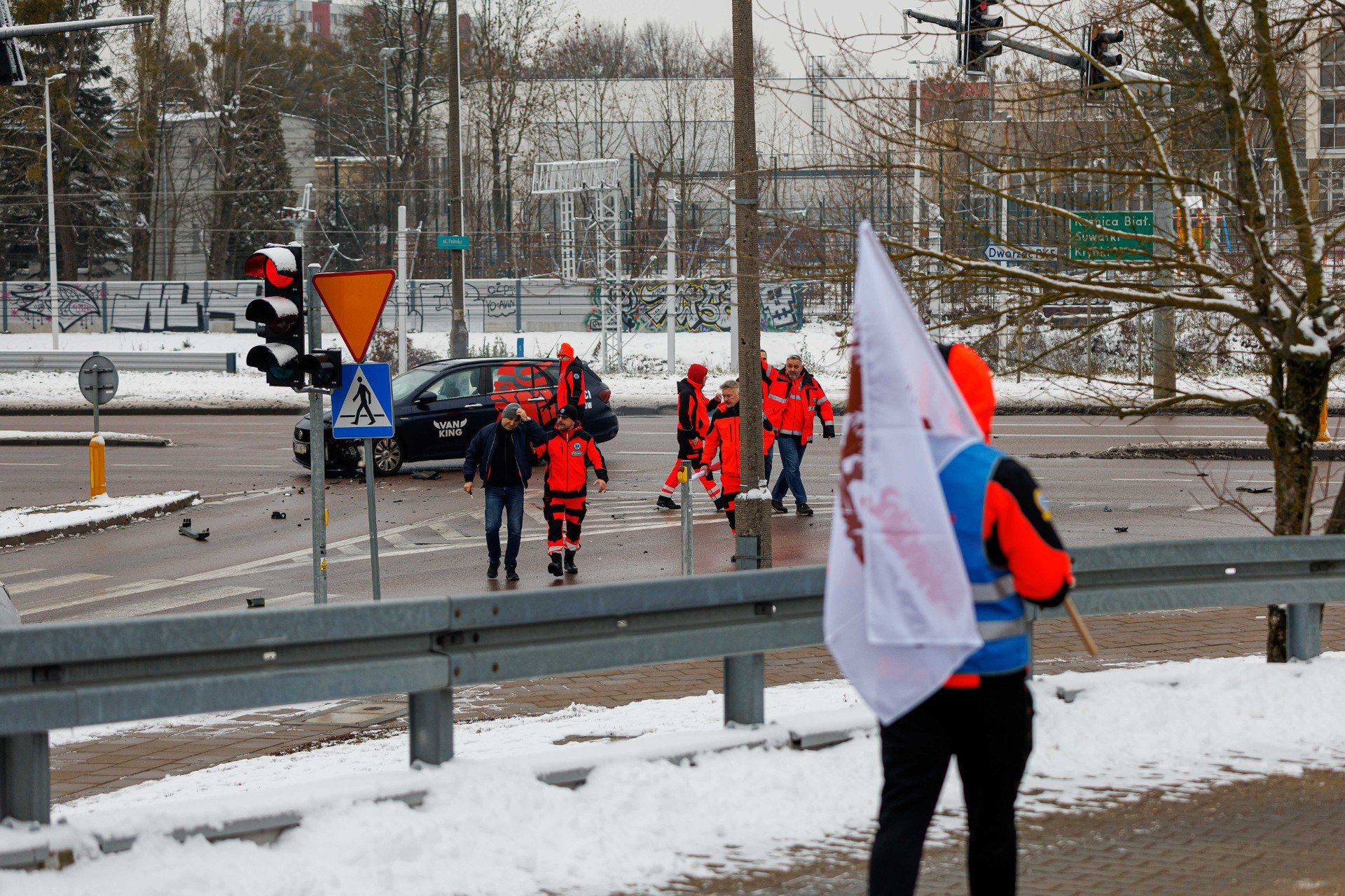 Kolizja na ulicy Botanicznej w Białymstoku