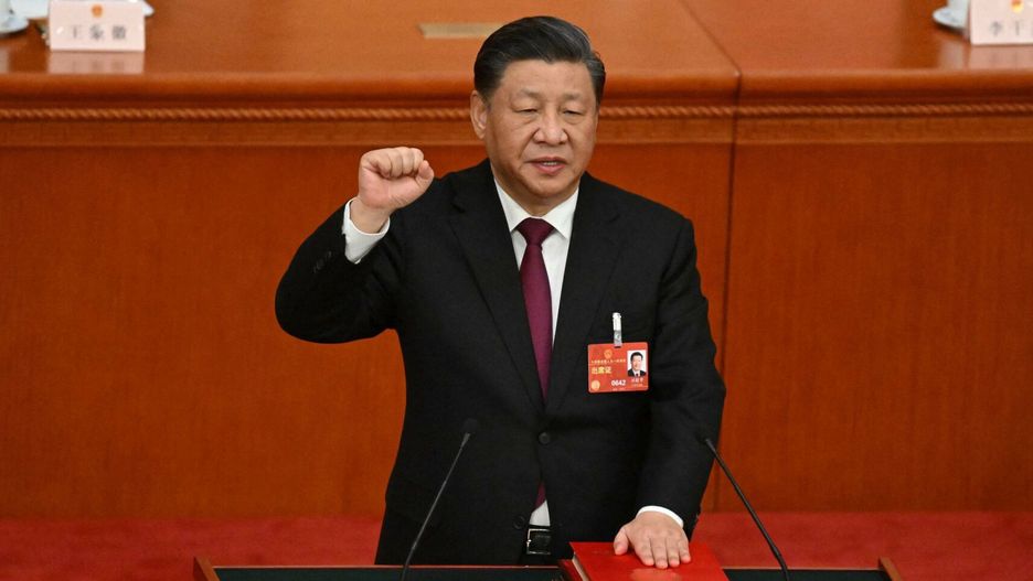 Xi Jinping składa przysięgę prezydencką. Pekin, 10 marca 2023 roku