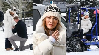 "Zwyczajne" ferie Jennifer Lopez w Aspen: czas z bliskimi, troskliwy ochroniarz pomagający z kurtką i prywatny wyciąg