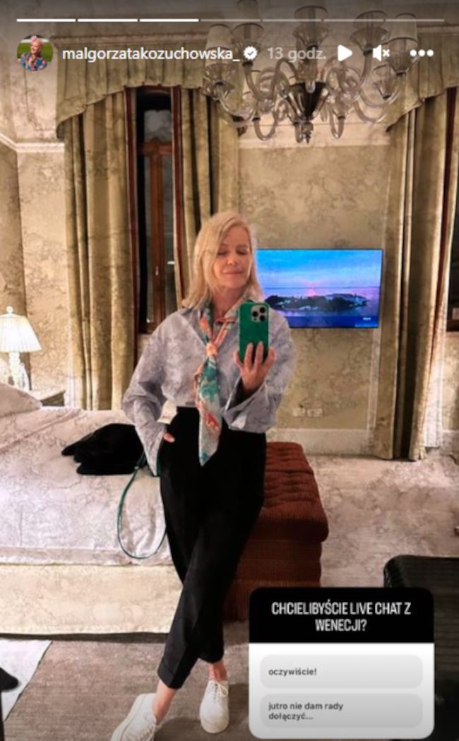 Małgorzata Kożuchowska poleciała do Wenecji. Tak wygląda jej podróż