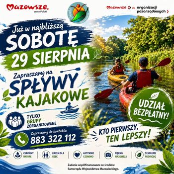 Wiosła w dłoń! W sobotę bezpłatne spływy kajakowe