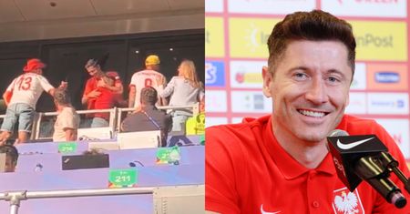 Miły gest Lewandowskich. Robert ZAPROSIŁ FANA do loży VIP, a jego mama cyknęła sobie z nim fotkę: "Kibic na dobre i na złe" (FOTO)
