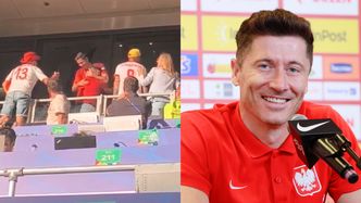 Miły gest Lewandowskich. Robert ZAPROSIŁ FANA do loży VIP, a jego mama cyknęła sobie z nim fotkę: "Kibic na dobre i na złe" (FOTO)