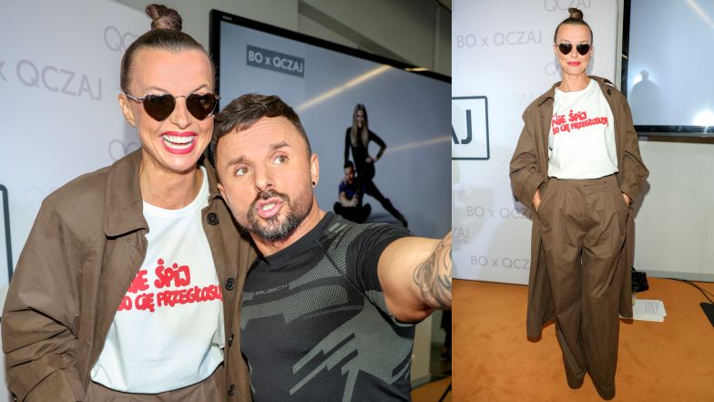 Znane twarze pozują na premierze linii ubrań treningowych Qczaja